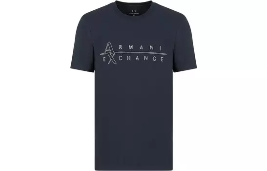 Футболка мужская темно-синяя Armani Exchange, синий