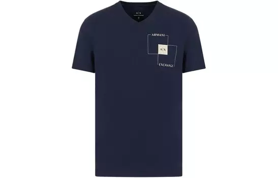 Футболка мужская темно-синяя Armani Exchange, синий