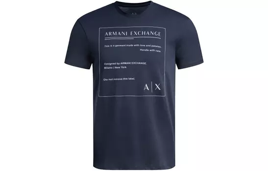 Футболка мужская темно-синяя Armani Exchange, темно-синий