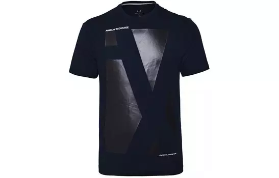 Футболка мужская темно-синяя Armani Exchange, темно-синий