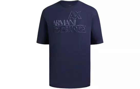 Футболка мужская темно-синяя Armani Exchange, темно-синий
