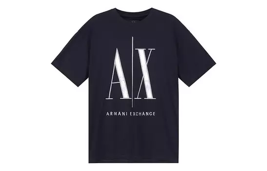 Футболка мужская темно-синяя Armani Exchange, темно-синий