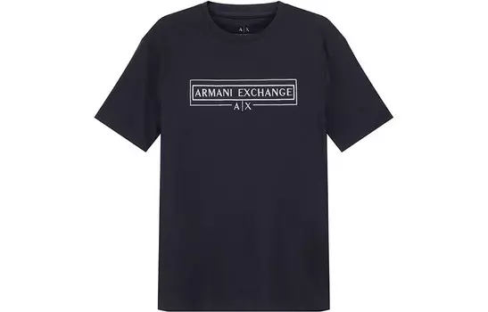 Футболка мужская темно-синяя Armani Exchange, темно-синий