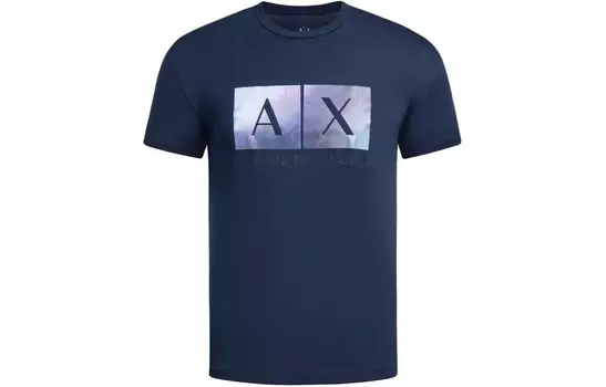 Футболка мужская темно-синяя Armani Exchange, темно-синий