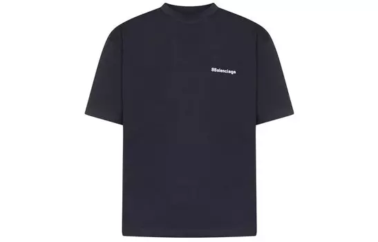 Футболка мужская темно-синяя Balenciaga, темно-синий