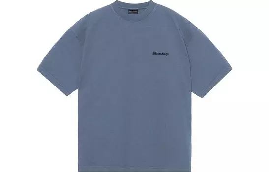 Футболка мужская темно-синяя Balenciaga, темно-синий