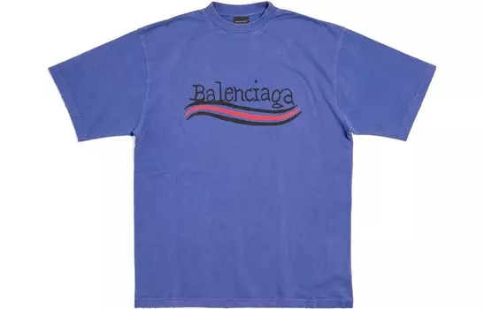 Футболка мужская темно-синяя Balenciaga, темно-синий