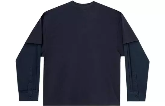 Футболка мужская темно-синяя Balenciaga, темно-синий
