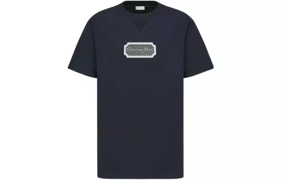 Футболка мужская темно-синяя Dior, синий