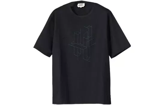 Футболка мужская темно-синяя Hermes, темно-синий