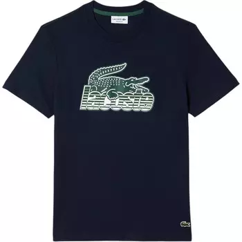 Футболка мужская темно-синяя Lacoste, темно-синий
