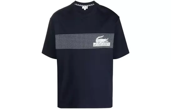 Футболка мужская темно-синяя Lacoste, темно-синий