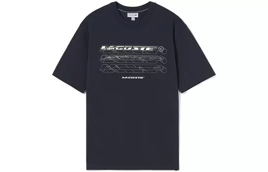 Футболка мужская темно-синяя Lacoste, темно-синий