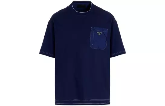 Футболка мужская темно-синяя Prada, синий