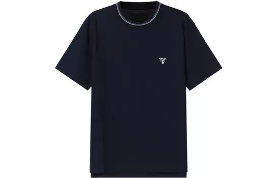 Футболка мужская темно-синяя Prada, темно-синий
