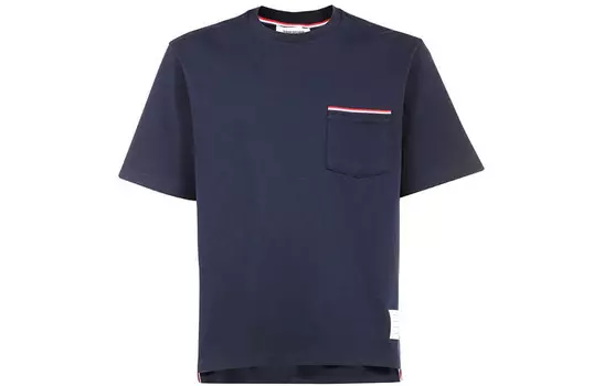 Футболка мужская темно-синяя Thom Browne, темно-синий