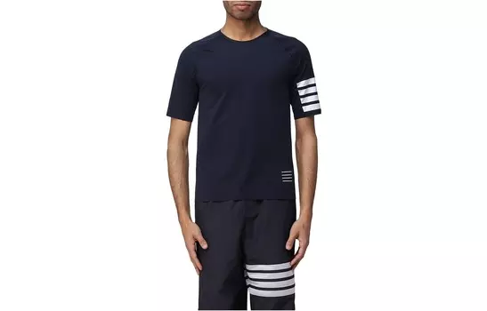 Футболка мужская темно-синяя Thom Browne, темно-синий