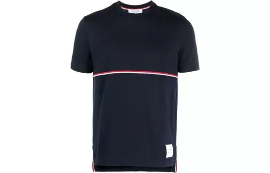 Футболка мужская темно-синяя Thom Browne, темно-синий