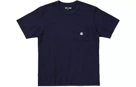 Футболка мужская темно-синяя Uniqlo, темно-синий