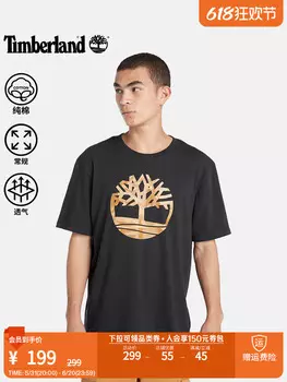 Футболка мужская Timberland с короткими рукавами, темно-синий