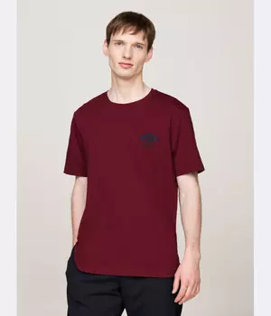 Футболка мужская Tommy Hilfiger с вышивкой, бургундия
