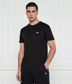 Футболка мужская Tommy Jeans хлопковая с логотипом, черный