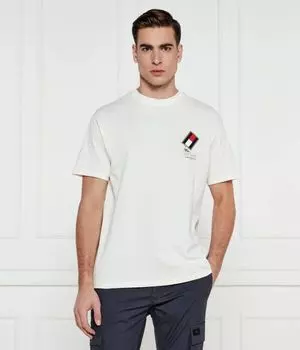 Футболка мужская Tommy Jeans Regular Fit с логотипом, белый