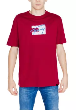 Футболка мужская Tommy Jeans с принтом, бордовый
