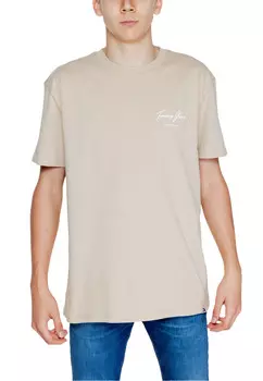Футболка мужская Tommy Jeans с принтом на спине, бежевый