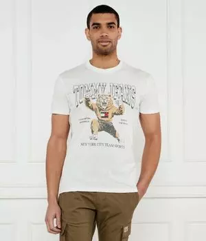 Футболка мужская Tommy Jeans с рисунком, экрю