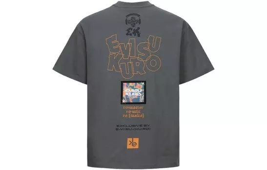 Футболка мужская угольно-серая Evisu, серый