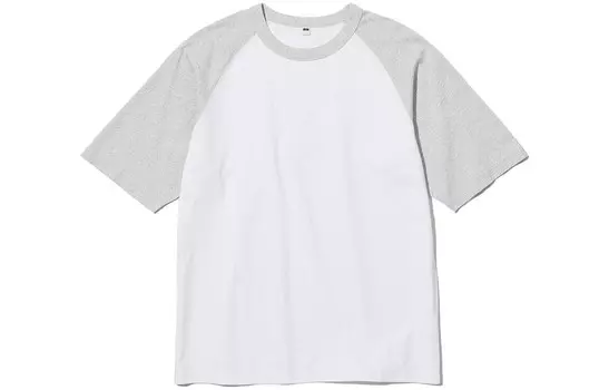 Футболка мужская Uniqlo, белый/серый