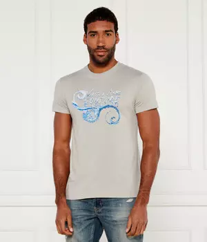 Футболка мужская Versace Jeans Couture с рисунком, бежевый