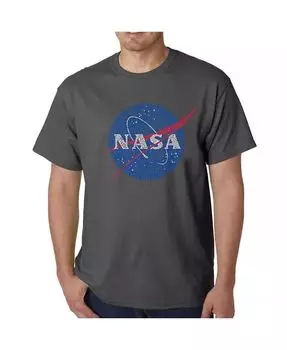 Футболка мужская Word Art - логотип Nasa Meatball LA Pop Art, серый