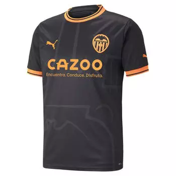 Футболка мужская выездная Valencia CF 22/23 PUMA, черный/оранжевый