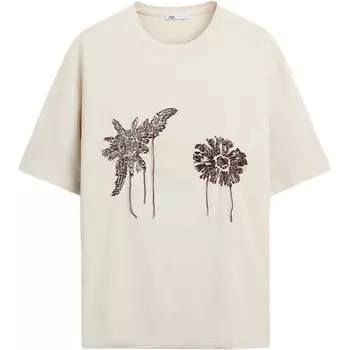 Футболка мужская загар Zara, цвет Tan