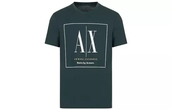 Футболка мужская зеленая Armani Exchange, зеленый