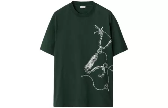 Футболка мужская зеленая Burberry, зеленый