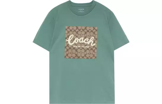 Футболка мужская зеленая Coach, зеленый