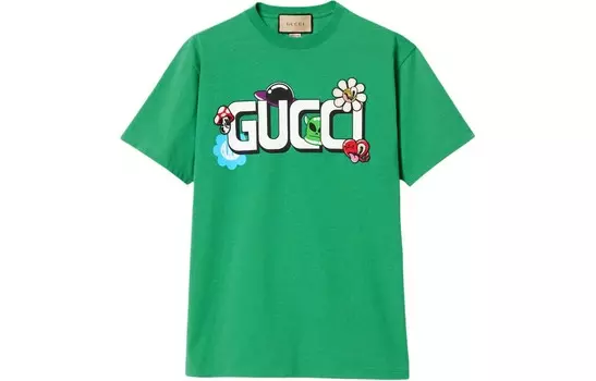 Футболка мужская зеленая Gucci, зеленый