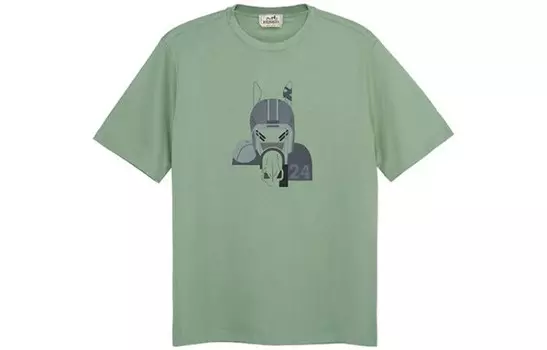 Футболка мужская зеленая Hermes, зеленый