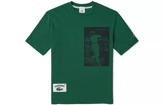 Футболка мужская зеленая Lacoste, зеленый