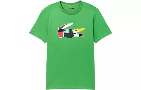 Футболка мужская зеленая Lacoste, зеленый