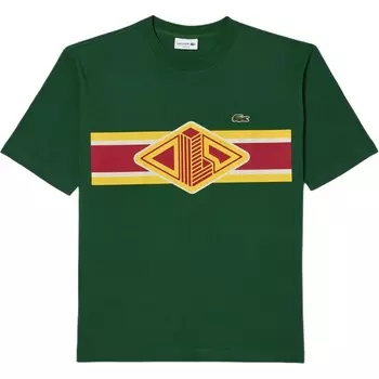 Футболка мужская зеленая Lacoste, зеленый