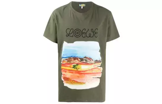 Футболка мужская зеленая Loewe, зеленый