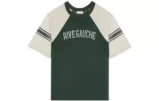 Футболка мужская зеленая Saint Laurent, зеленый