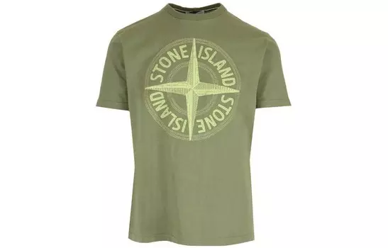 Футболка мужская зеленая Stone Island, зеленый