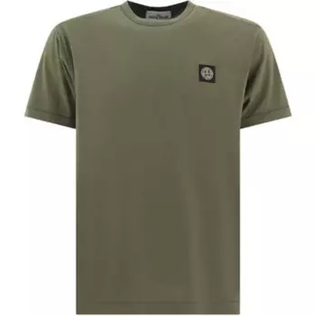 Футболка мужская зеленая Stone Island, зеленый