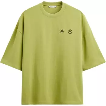 Футболка мужская зеленая Zara, зеленый