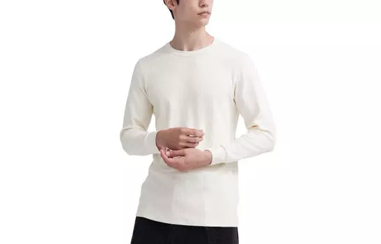 Футболка мужская жемчужно-белая Uniqlo, белый